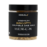 Jar of Biscotti 94.67% THCa Crumble Dab Wax with Girl Scout Cookies flavor
