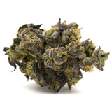 Lung Buster Indoor THCa Flower by Don Mega showing dense purple and green cannabis bud