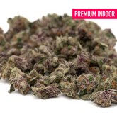 Pile of purple and green cannabis buds from Mac and Gary Indoor THCa Flower Smalls