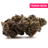 Dense cannabis bud with trichomes and purple orange hues from Poppin Bottlez #2 indoor THCa flower, perfect for rozay cake and hood candyz enthusiasts