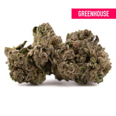 Green After Dark #2 THCa hemp flower bud with white trichomes