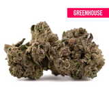 Green After Dark #2 THCa hemp flower bud with white trichomes