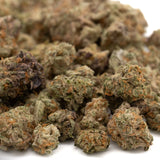 Dried Apricot CBD Hemp Flower Smalls with green, purple, and orange hues, CBD small buds