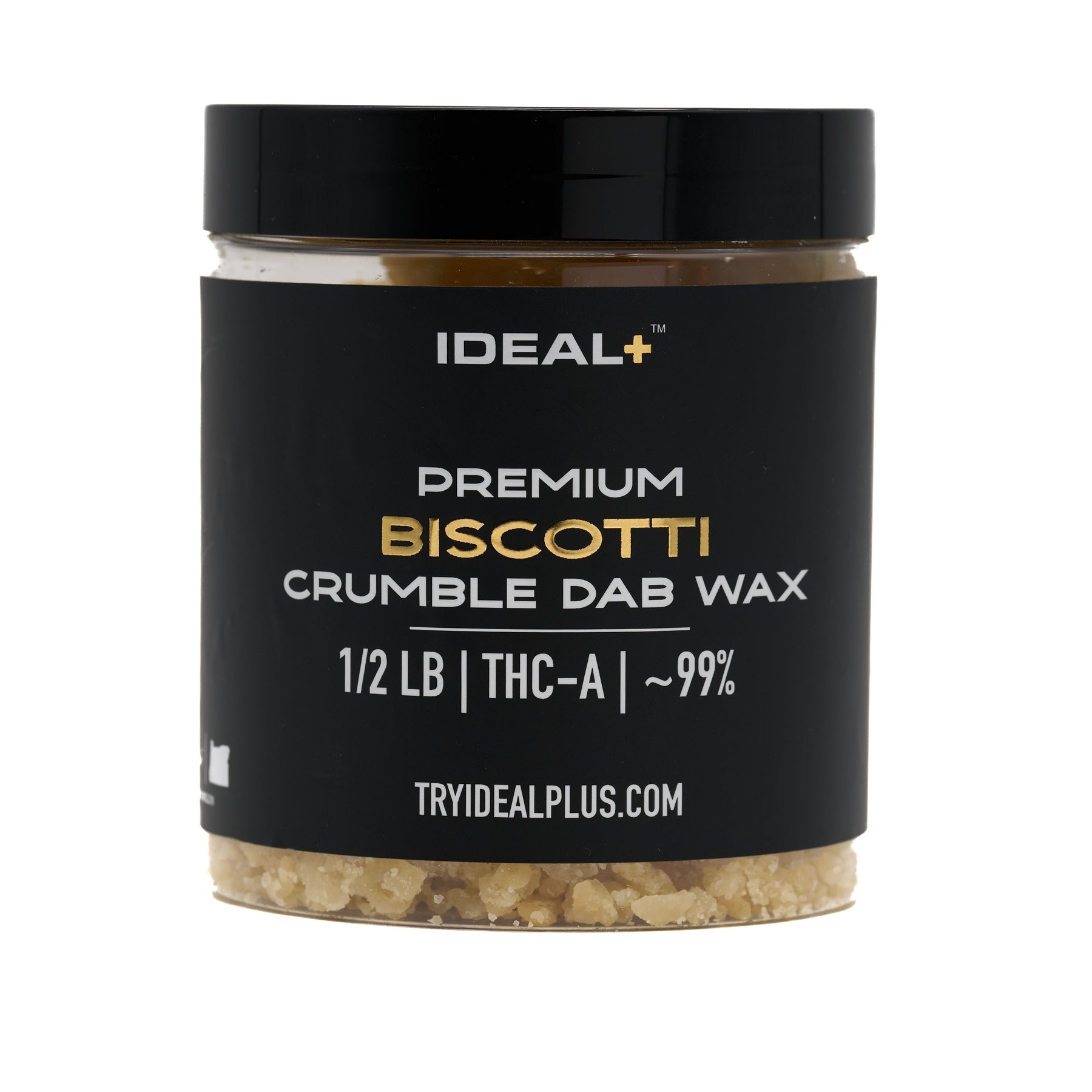 Jar of Biscotti 94.67% THCa Crumble Dab Wax with Girl Scout Cookies flavor