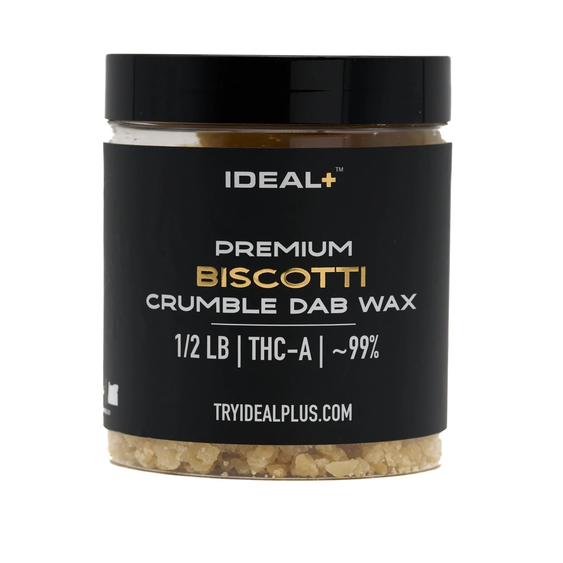 Jar of Biscotti 94.67% THCa Crumble Dab Wax with Girl Scout Cookies flavor
