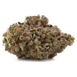 Premium Black Ice THCa hemp flower bud with dense trichomes and sweet berry aroma