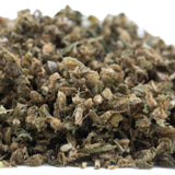 A pile of green brown and beige indiana bubble gum cbd hemp flower full-term trim buds with cbd trim visible