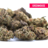 Greenhouse canal street runtz thca hemp flower smalls with dense textured buds in green brown and purple shades