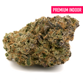 Dense Cherry Limeade Indoor THCa Flower with trichomes and purple orange hairs