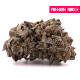 Trichome-rich Cherry Pie THCa Flower from Orchard Swirl Sedation indoor cannabis nug