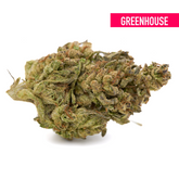 Greenish-brown cannabis bud from Chimera THCa Hemp Flower Greenhouse
