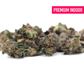 Dense trichome-rich Chunky Monkey Indoor THCa Flower Smalls with orange pistils