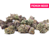 Pile of premium Dark Jokerz Indoor THCa Flower Smalls cannabis buds