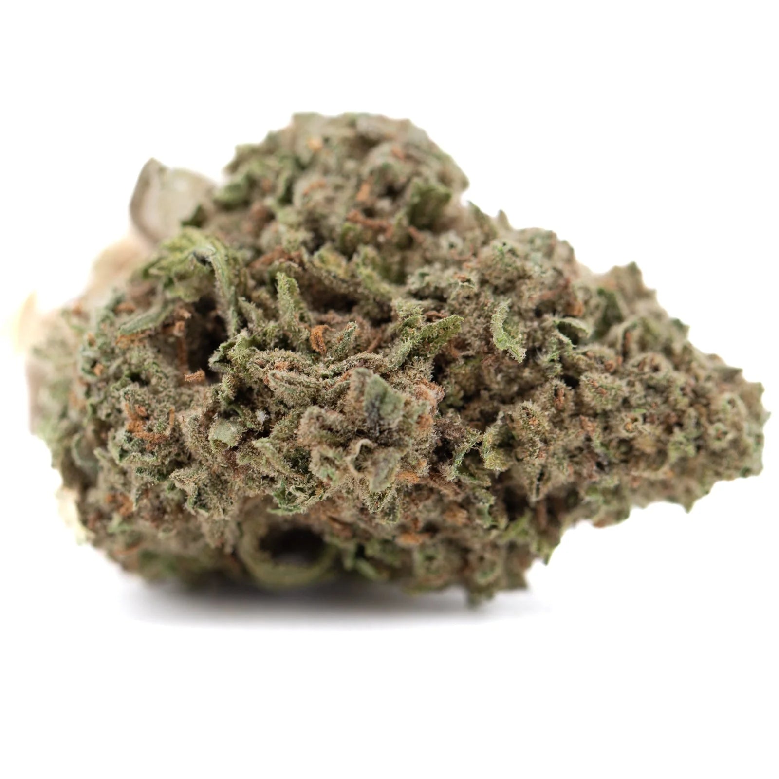 Dense Durban Poison THCa Flower Bud with Green and Brown Hues