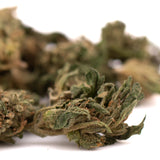 Pile of dried CBD hemp flower smalls from Early Blossom CBD Hemp Flower Smalls