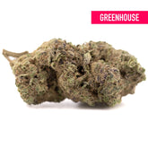 Green Gas Monkey THCa hemp flower bud with white trichomes