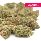Green and orange hemp flower buds from GMO THCa Flower Greenhouse Wholesale