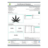 Certificate of analysis for Guava Tartz THCa Trim hemp flower wholesale 1LB