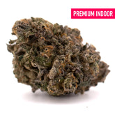Highlighter THCa Indoor Flower with dense trichome-rich cannabis bud in orchard swirl synergy colors