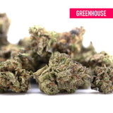 Jealousy thca hemp flower greenhouse smalls with dense frosty buds greenish brown hues and total cannabinoids content