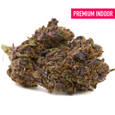 Deep purple and green cannabis buds from Jimi Hendrix Indoor THCa Flower with trichomes