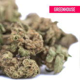 Greenhouse lemon cherry gelato thca hemp flower buds with dense, textured green and brown hues in smalls form