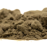 A mound of fine earthy-brown thca kief representing the therapeutic spectrum of mega gummie bearz authentic gummy