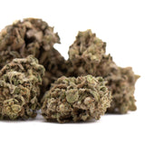 Money Ball Gary Payton THCa hemp flower buds with green hues and resin glands