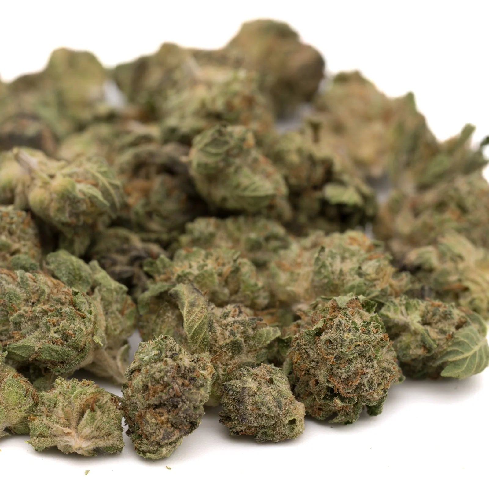Northern Lights premium hemp flower smalls in green and brown hues