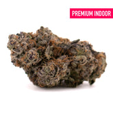 Oregon Lemons THCa indoor flower with trichome-rich purple and orange cannabis bud