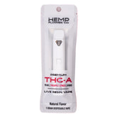 White disposable thca disposable vape pen in branded packaging with red and black text featuring pineapple express live resin extraction