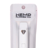 White disposable thca vape pen in branded packaging with red and black text featuring pineapple express live resin extraction flavor