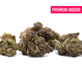 Pineapple Express Indoor THCa Flower Smalls with green and purple hemp flower buds