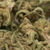 Premium Pineapple Express THCa hemp flower smalls with green buds and trichomes