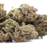 Mature royal highness hemp flower with dense frosty trichomes and green brown purple hues lab tested full term wholesale