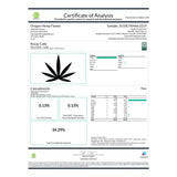 Certificate of analysis for rozay cake greenhouse thca trim wholesale oregon hemp flower with cannabinoid percentages and lab results