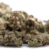 Premium Sour Apple THCa Flower Smalls with trichome patterns