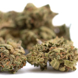 Green and orange-hued sour chem smalls cbd hemp flower buds with a dense textured surface for wholesale use