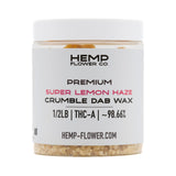 Super Lemon Haze THCA Crumble Wax jar for wholesale, premium haze THCA product
