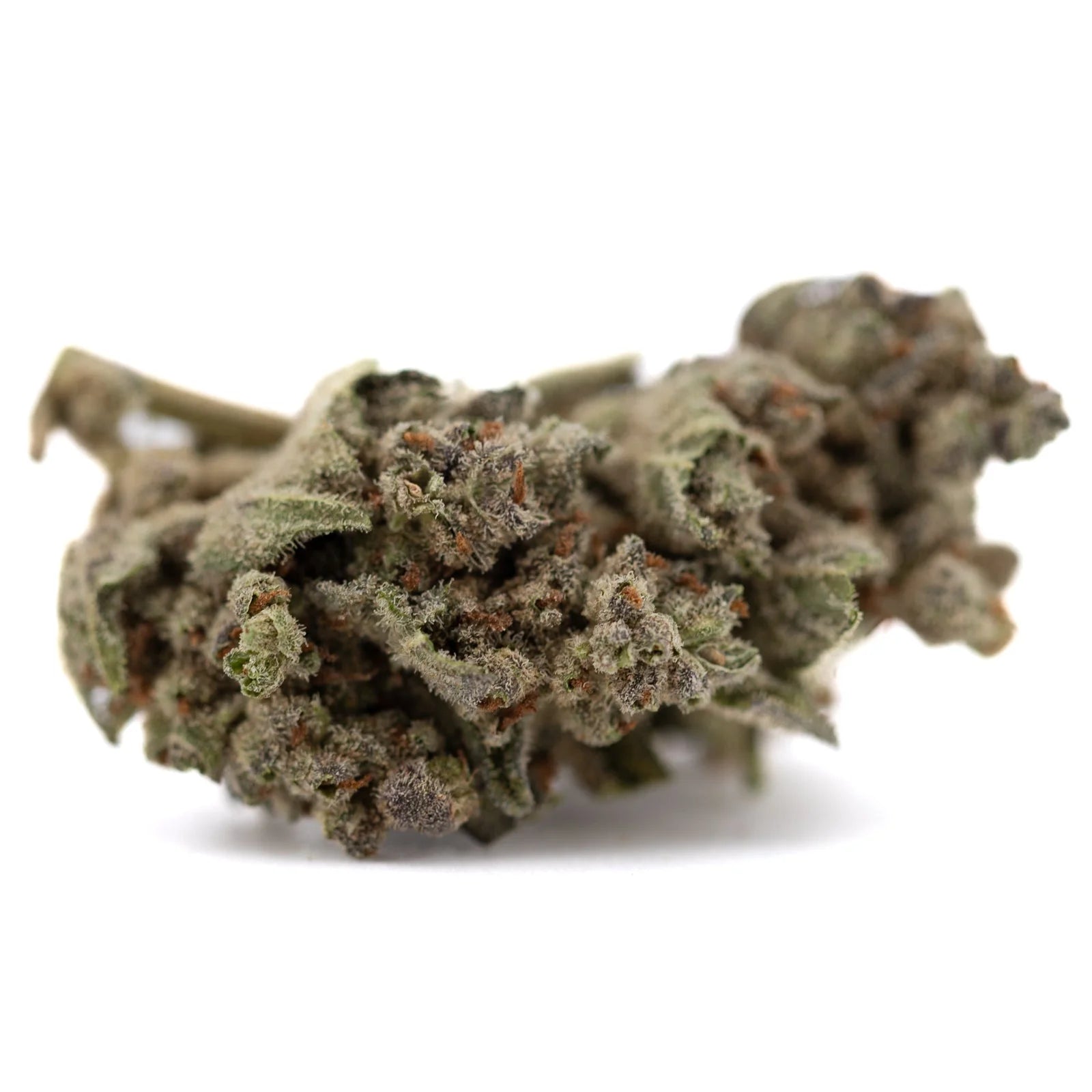 Dense trichome-covered Top Gun THCa Flower hemp bud from Oregon
