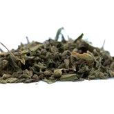 A pile of dried greenish brown oregano leaves with textured edges for turtle taffy full term thca shake cannabinoid content
