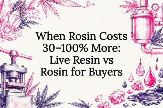 Decorative live resin and rosin comparison title card