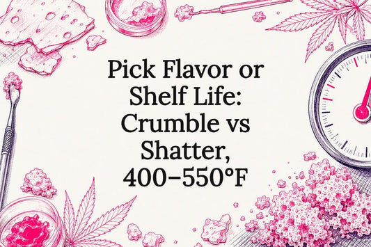Decorative crumble and shatter title card illustration