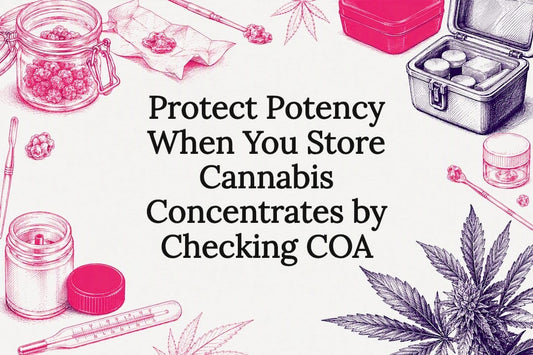 Decorative concentrate storage title card