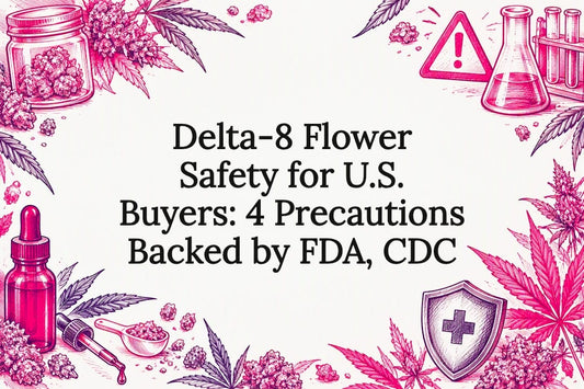 Decorative delta-8 safety title card
