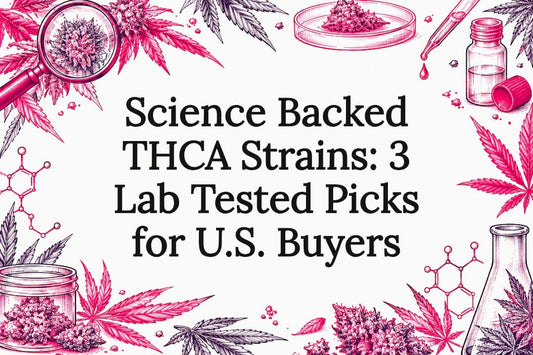 Sketch title card for THCA strain guide