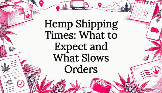 Hand-drawn hemp shipping title card