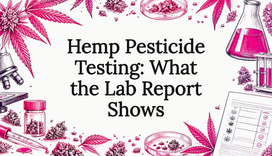 Illustrated hemp pesticide testing title card