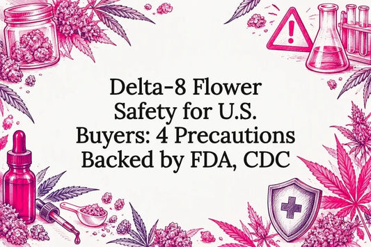 Decorative delta-8 safety title card