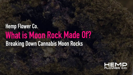 Dark dense cannabis moon rock with textured crumbly surface illustrating quality moon rock and cannabinoid content
